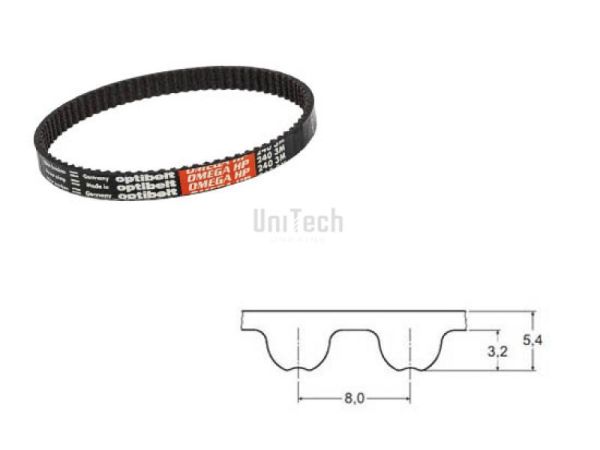 Ремень зубчатый HTD- 8M 1400 (z=175) Optibelt Omega-HP