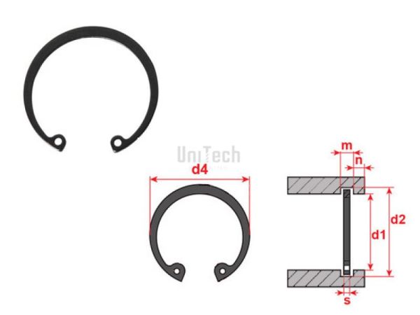 Кольцо стопорное внутр. W 034 (DIN 472)
