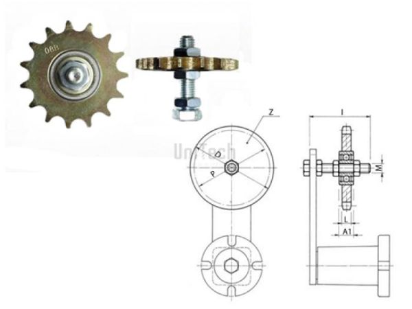 19,05 12B-1 Z=015 Звездочка натяжителя RE50