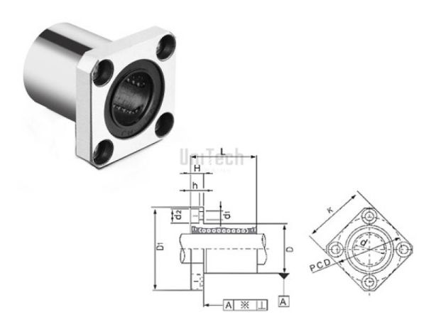 Линейный подшипник нерж. LMSK-25-UU (d=25мм D=40мм L=59мм) CN