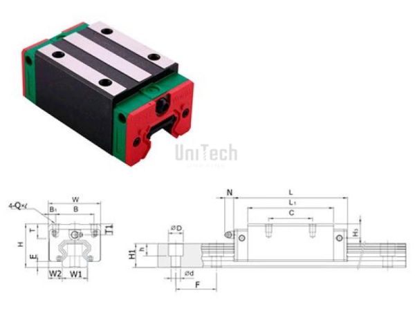 Каретка HGH25CA-Z0-C HIWIN