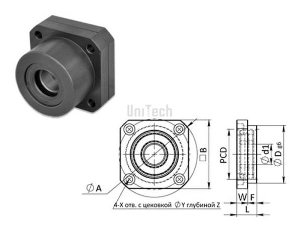 ШВП Подшипниковая опора FK20 винт 25-28 HIWIN