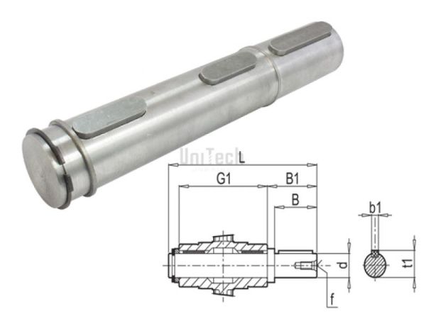 Вал к редуктору 040 T/X односторонний