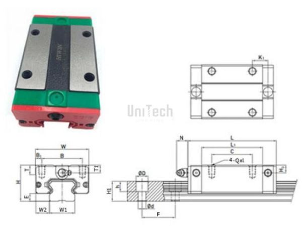 Каретка EGH30CA-Z0-H HIWIN