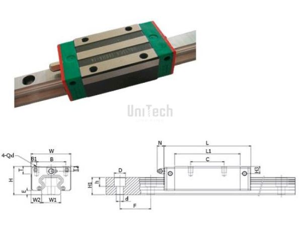 Каретка HGL25HA-Z0-H HIWIN