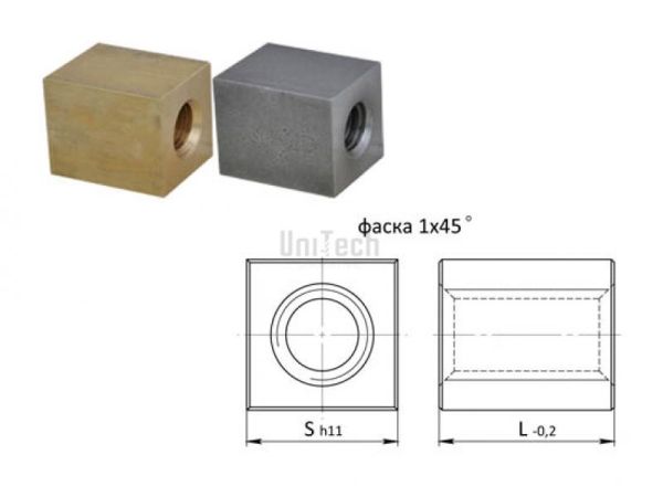 Трапеция 20x4 Гайка Правая Медь /S=40 L=50/