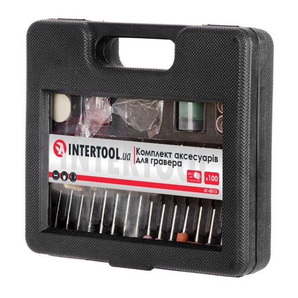 Комплект аксесуарів для гравера WT-0516 та DT-0517 100 од. INTERTOOL BT-0013