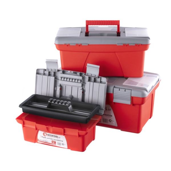 Комплект ящиків для інструменту, 3 шт., 13"/16"/18" (ВХ-0413 13" / ВХ-0416 16" / ВХ-0418 18") INTERTOOL BX-0403