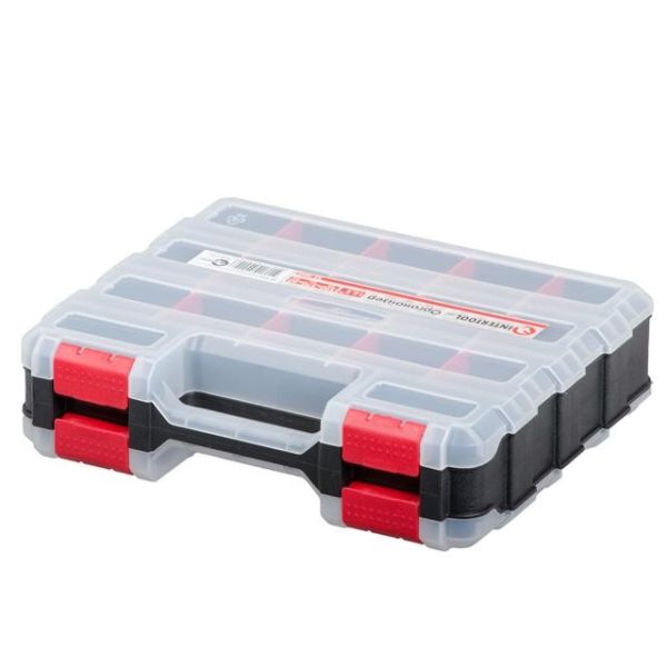 Пластиковий органайзер, двосторонній, 12.5", 2 в 1, 320*270*80 мм INTERTOOL BX-4022