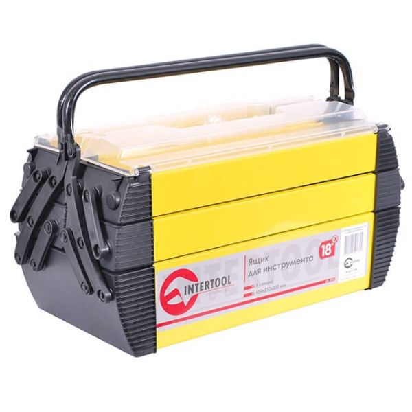Ящик для інструменту 18", 5 секций, 454*210*230 мм INTERTOOL BX-5018