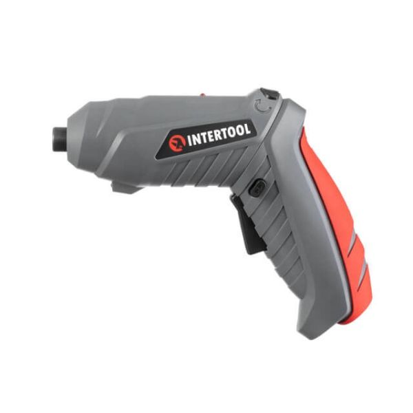 Викрутка акумуляторна 3.6V, NiCd, поворотна рукоятка, кейс+насадки INTERTOOL DT-0302