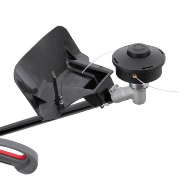 Тример електричний, 1200 Вт, 230 В~50 Гц, 7500 об/хв, плавний пуск, діаметр обертання диска/ліски 255/380 мм, котушка + 3-х зубчастий ніж INTERTOOL DT-2246