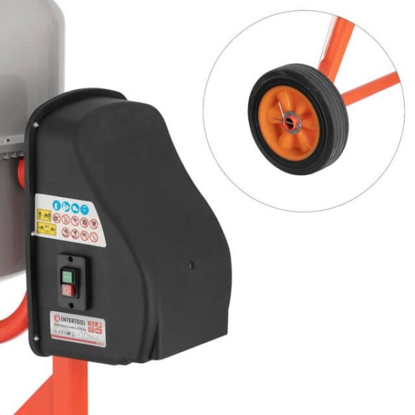 Бетонозмішувач 850 Вт, 180 л, 24-29 об/хв INTERTOOL DT-9180