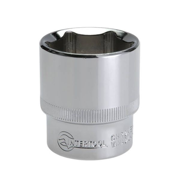 Голівка шестигранна 1/2" 30мм x 44мм CrV INTERTOOL ET-0030