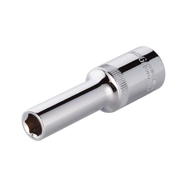 Голівка шестигранна подовжена 1/2" 9мм x 78мм CrV INTERTOOL ET-0109