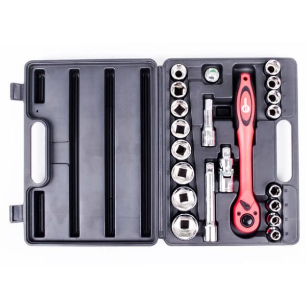 Набір інструментів професійний, 1/2", 21 од. CrV INTERTOOL ET-6021