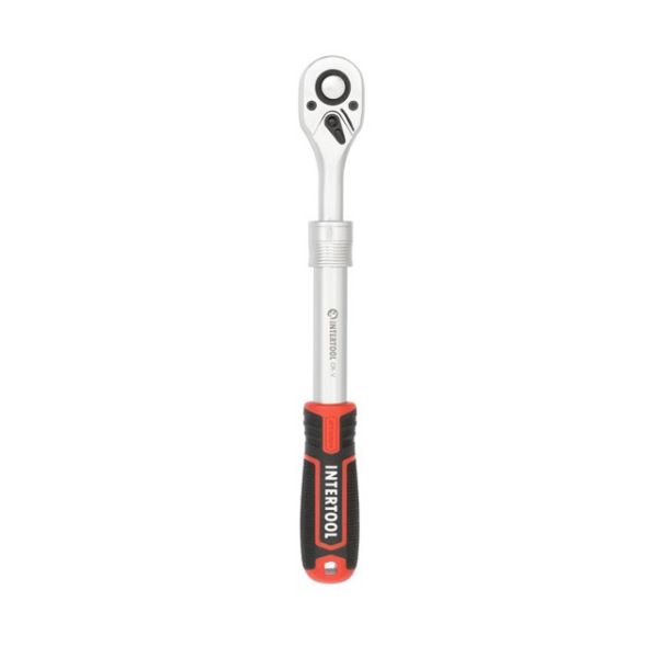 Рукоятка з храповим механізмом телескопічна, 72 зуба 1/2 ", Cr-V STORM INTERTOOL ET-8006