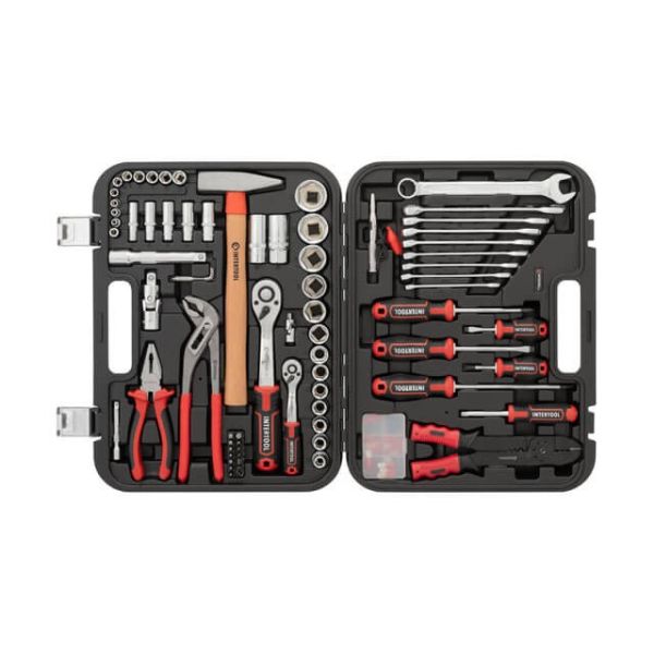 Набір інструментів 1/2" & 1/4", 100 од., Cr-V STORM INTERTOOL ET-8100