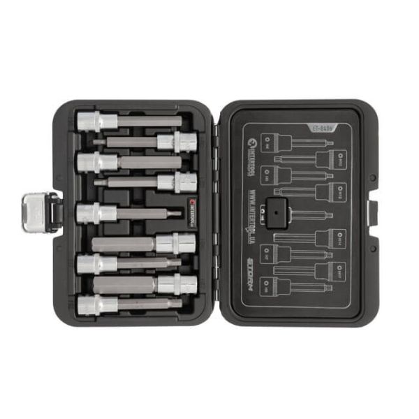 Набір біт HEX 1/2" 4-17, 100 мм, S2, STORM INTERTOOL ET-8406
