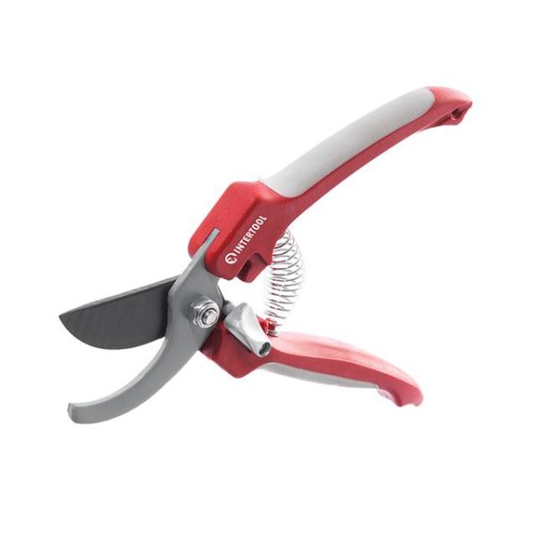 Секатор садовий, ручка комбінована пластик/термопластична гума, лезо сталь SK5, макс. різ Ø14 мм INTERTOOL FT-1008