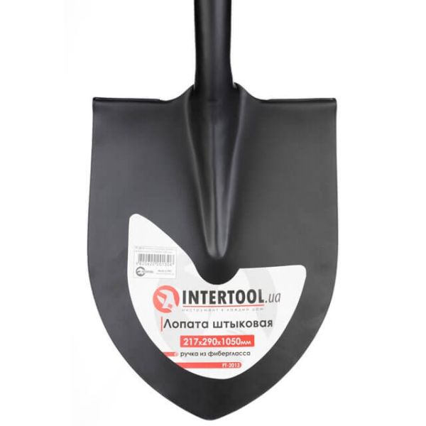Лопата штикова, ручка з фібергласу, 217х290х1050 мм INTERTOOL FT-2013