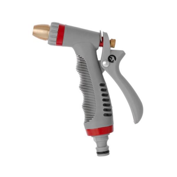 Пістолет-розпилювач для поливу з плавним регулюванням потоку води. ABS, PP, TPR, ZINC ALLOY, BRASS INTERTOOL GE-0012