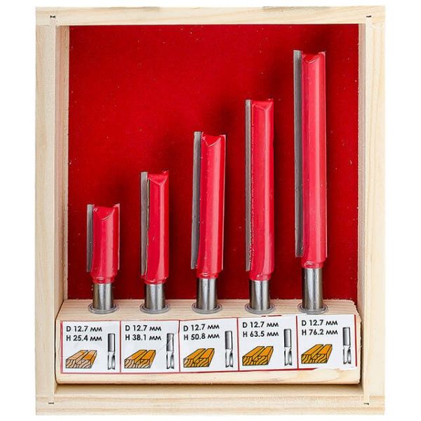 Набір фрез пазових прямих, 5 шт. INTERTOOL HT-0075