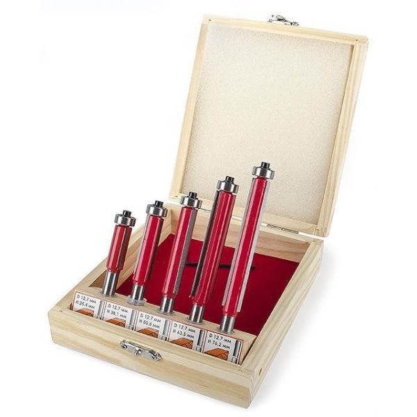 Набір фрез кромкових прямих, 5 шт. INTERTOOL HT-0076