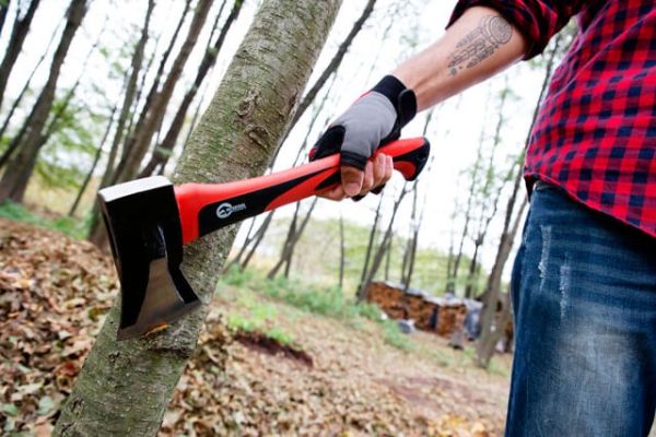 Колун кований 1000 г, ручка з фібергласу INTERTOOL HT-0274