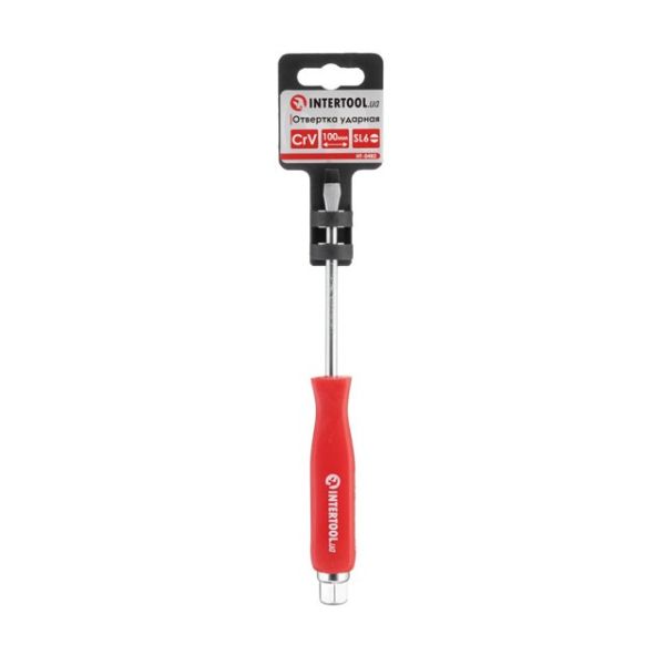 Викрутка ударна SL 6 x 100 мм, CrV INTERTOOL HT-0482