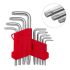 Набір ключів Г-подібних TORX 9 шт., Т10-Т50, CrV, Small INTERTOOL HT-0607