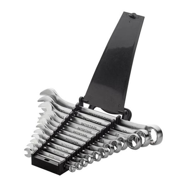 Набір ключів комбінованих 12 шт., 6-22 мм CrV INTERTOOL HT-1203