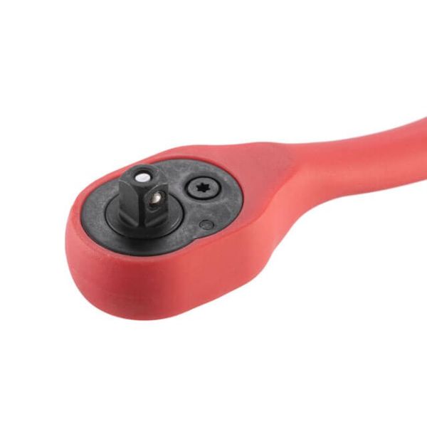 Рукоятка із храповим механізмом на 72 зубця 1/4" вигнута CrV (професійна) INTERTOOL HT-2107