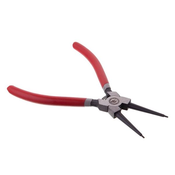 Щипці для зняття стопорных кілець прямі на стиск 180мм INTERTOOL HT-7011