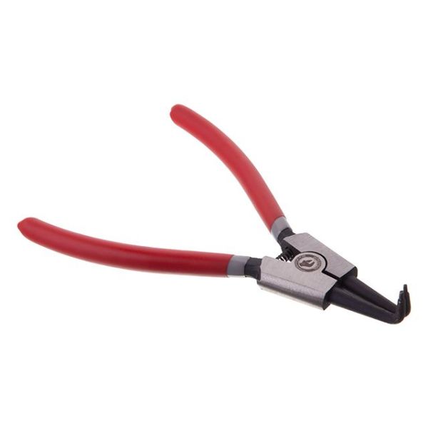 Щипці для зняття стопорных кілець вигнуті на розтиск 180мм INTERTOOL HT-7014