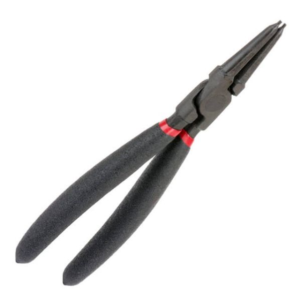 Щипці для зняття і установки стопорних кілець 180мм, прямі на стиск, 40CrV, фосфатовані, поліровані. INTERTOOL HT-7016