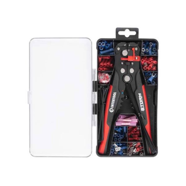 Знімач ізоляції автоматичний 200мм, з набором обтискних клем, STORM INTERTOOL HT-7024