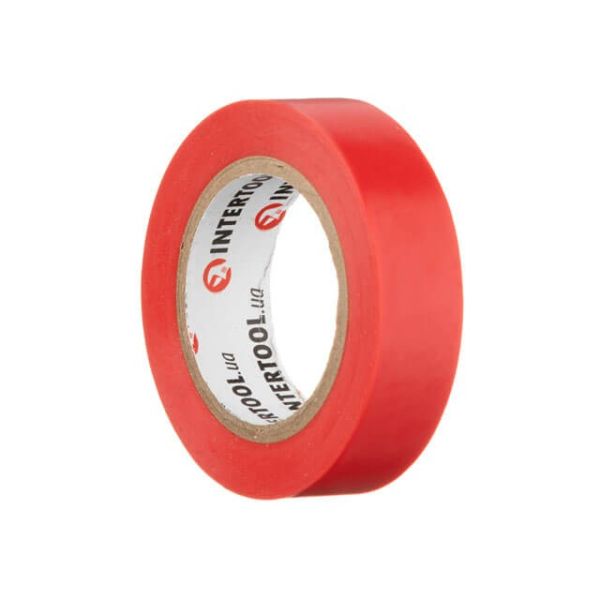 Стрічка ізоляційна 0.15мм*17мм*10м червона INTERTOOL IT-0030