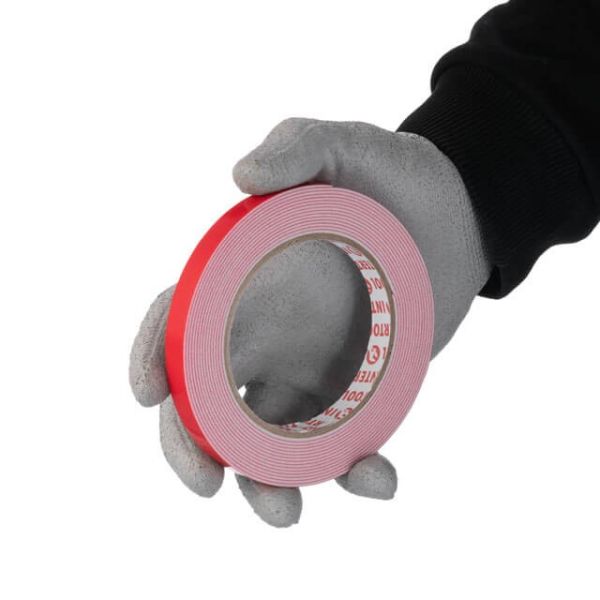 Стрічка клейка двостороння Універсальна 12мм * 5м * 1мм, біла, спінений поліетилен INTERTOOL KT-0813