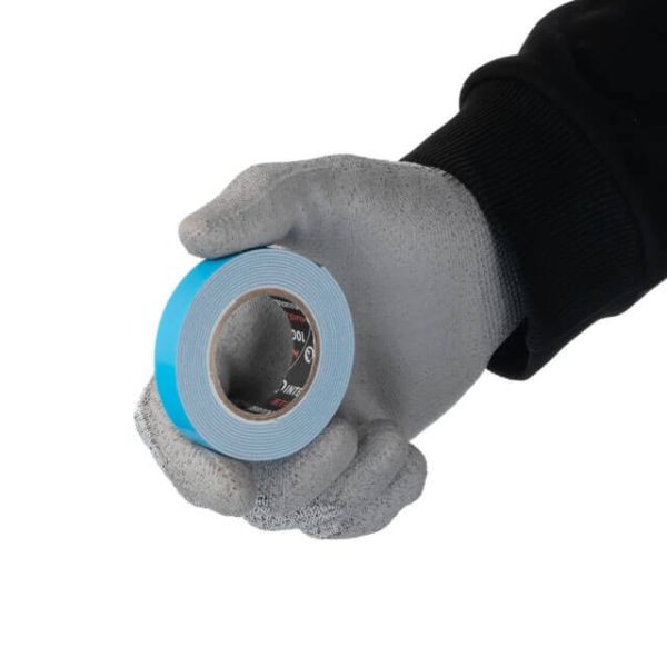 Стрічка клейка двостороння PROF FIX 12мм * 2м * 1мм, біла, спінений поліетилен, Storm INTERTOOL KT-0820