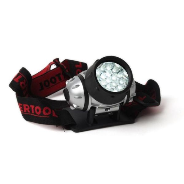 Ліхтар налобний світлодіодний, чотири режими роботи, 19 LED, батарейки 3 ААА. INTERTOOL LB-0301