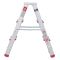Стрем'янка алюмінієва двостороння 3 сходинки, висота 668 мм INTERTOOL LT-1103
