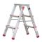 Стрем'янка алюмінієва двостороння 3 сходинки, висота 668 мм INTERTOOL LT-1103