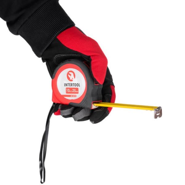 Рулетка з фіксатором 10м x 25 мм INTERTOOL MT-0410