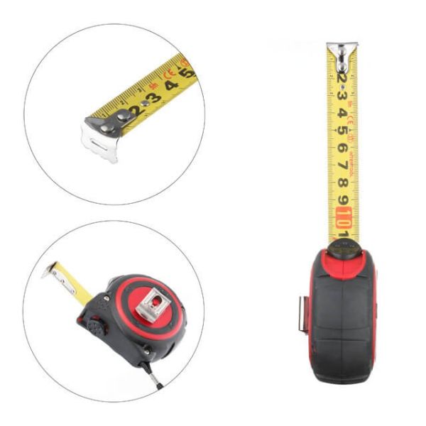 Рулетка з металевим полотном 5м * 19мм, нейлонове покриття полотна STORM INTERTOOL MT-0835