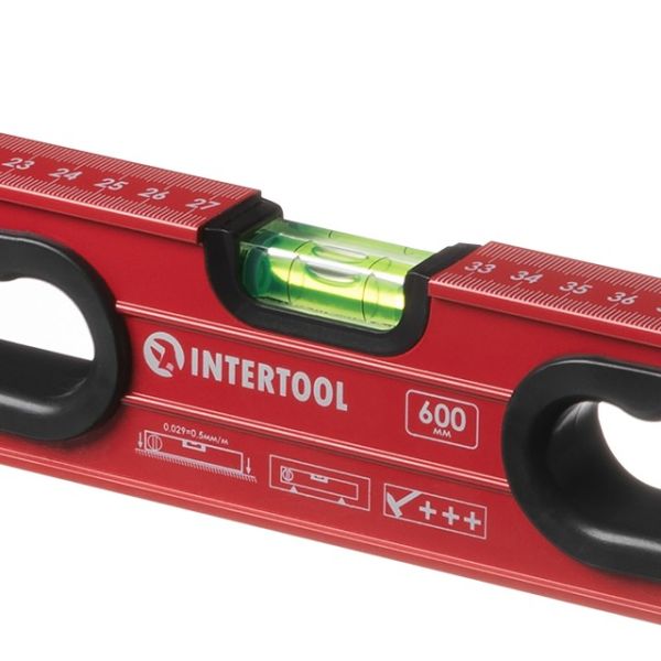 Рівень з поворотною капсулою 600мм. 3 капсули INTERTOOL MT-1266