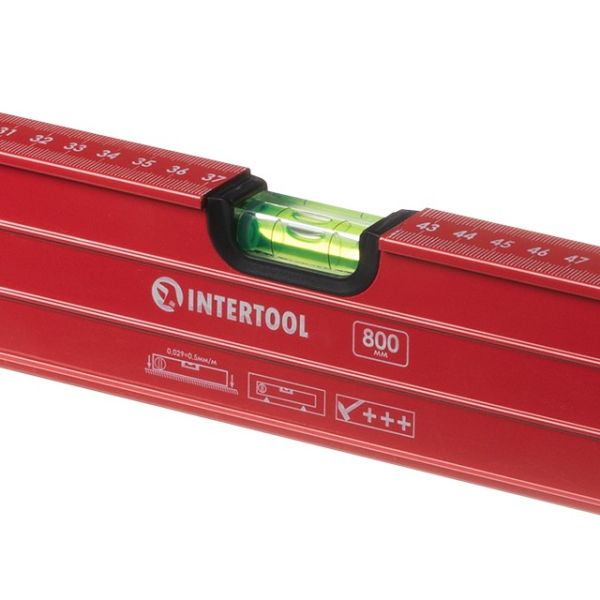 Рівень з поворотною капсулою 800мм. 3 капсули INTERTOOL MT-1268