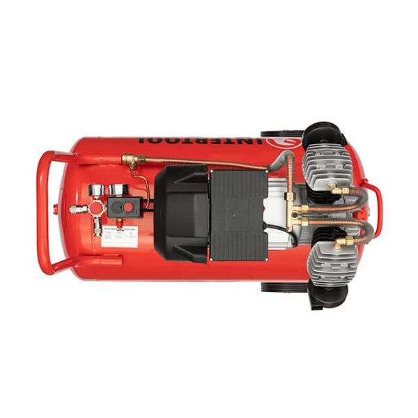 Компресор 100 л, 3 кВт, 220 В, 10 aтм, 420 л/хв, 2 циліндри. INTERTOOL PT-0008