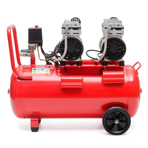 Компресор 50 л, 2x0.75, 220 В, 8aтм, 270 л/хвил, малошумний, безмасляний, 4 циліндри INTERTOOL PT-0023