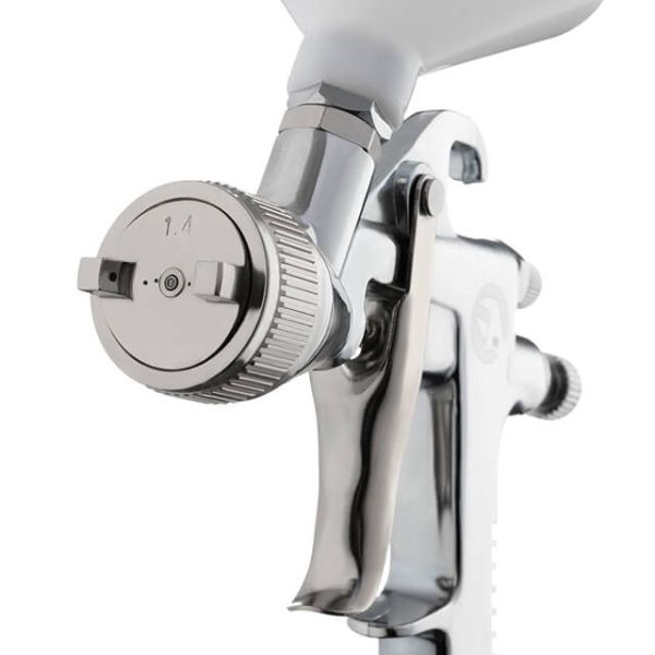 Фарбопульт пневматичний HP, форсунка 1.4мм, верхній пластиковий бачок 600мл., 5бар INTERTOOL PT-0111